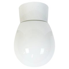 Vintage White Porcelain Ceiling Light, 1970s