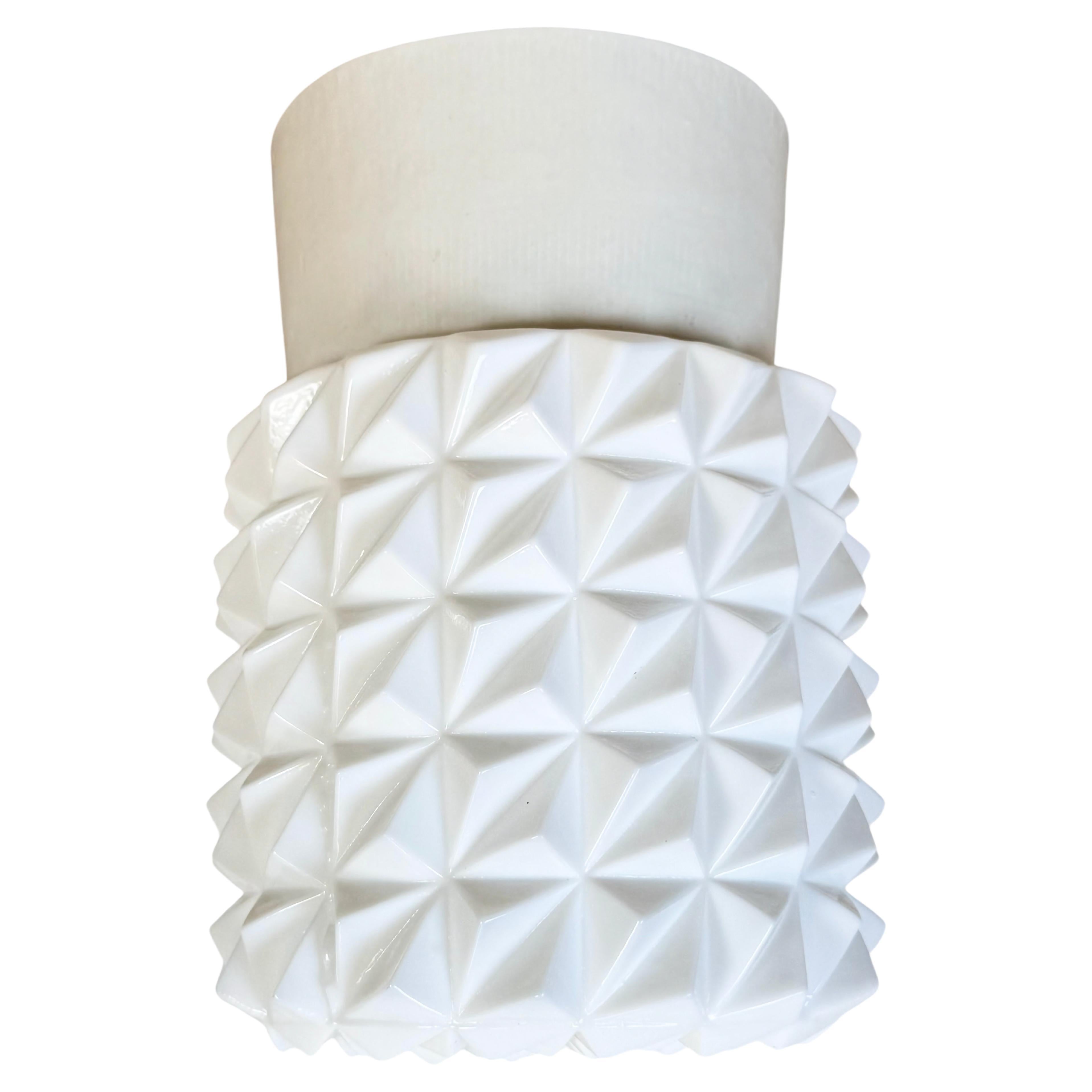 Plafonnier vintage en porcelaine blanche, années 1970