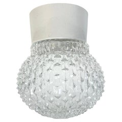 Lámpara de techo vintage de porcelana blanca, años 70
