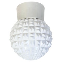 Vintage White Porcelain Ceiling Light, 1970s