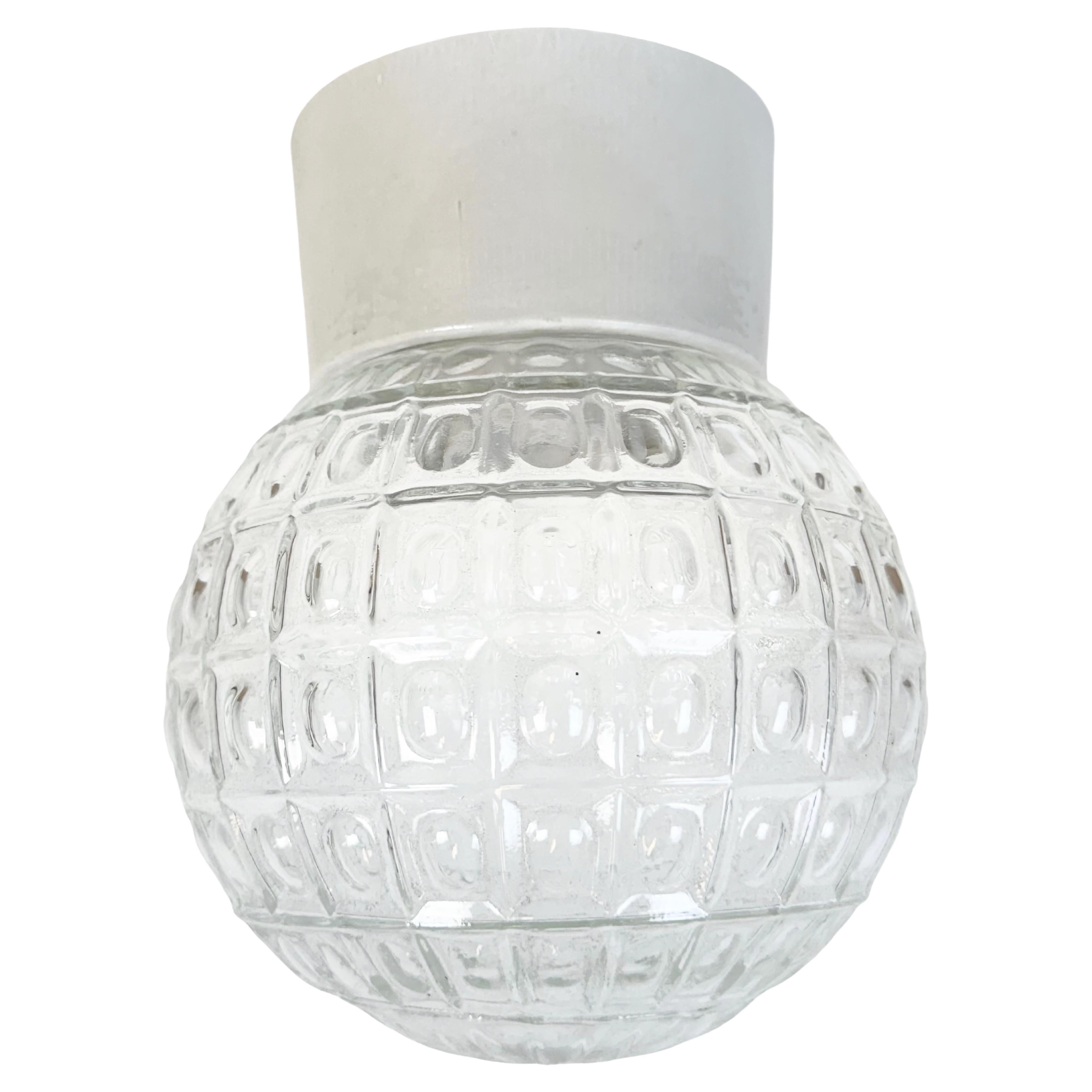 Plafonnier vintage en porcelaine blanche, années 1970