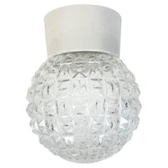 Plafonnier vintage en porcelaine blanche, années 1970