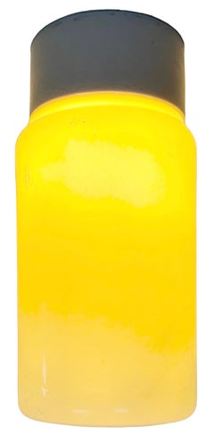 Vintage White Porcelain Ceiling Light with Milk Glass, 1970s