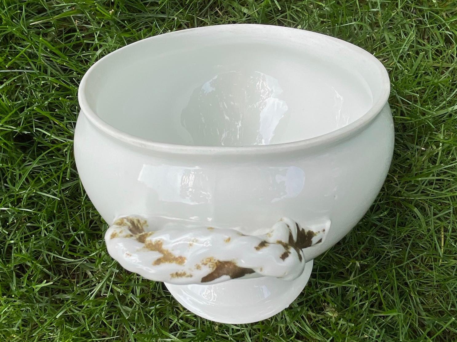 vintage white soup tureen