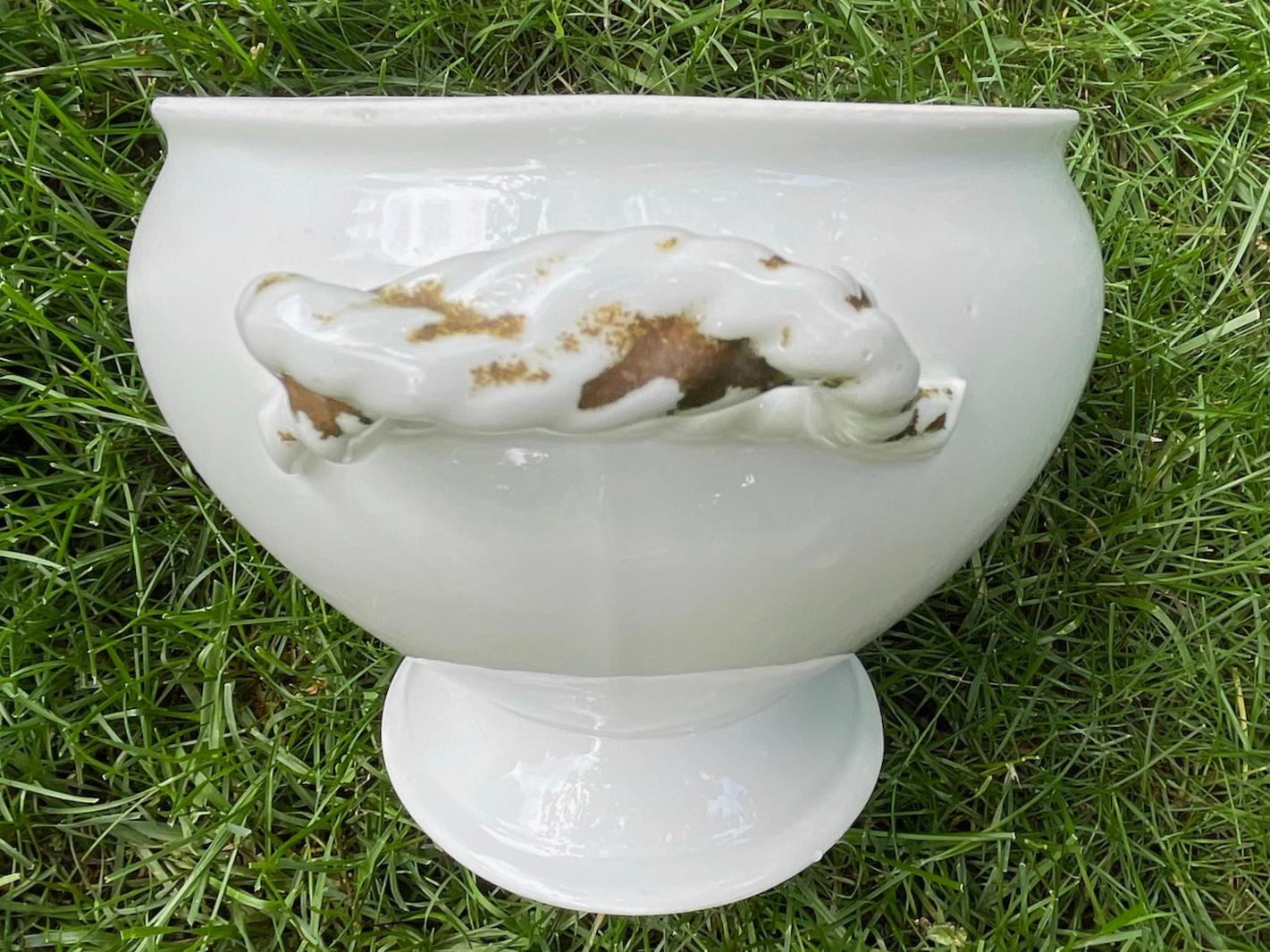 Nautische Übertöpfe / Terrine aus weißem Limoges-Porzellan in Weiß im Zustand „Gut“ im Angebot in New York, NY