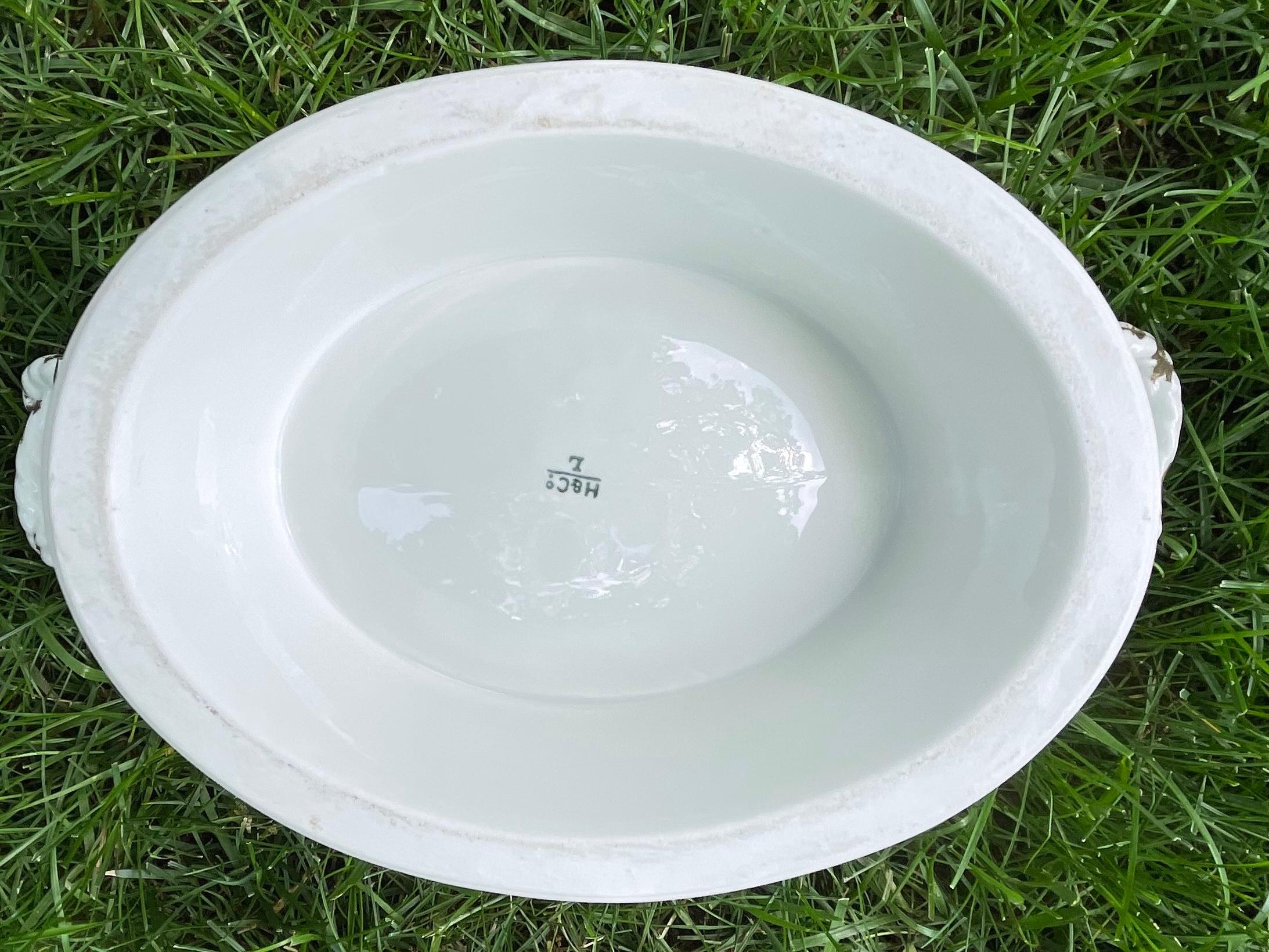 Cachepot / zuppiera nautica vintage in porcellana bianca di Limoges in vendita 2