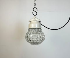 Vintage White Porcelain Pendant Light, 1970s