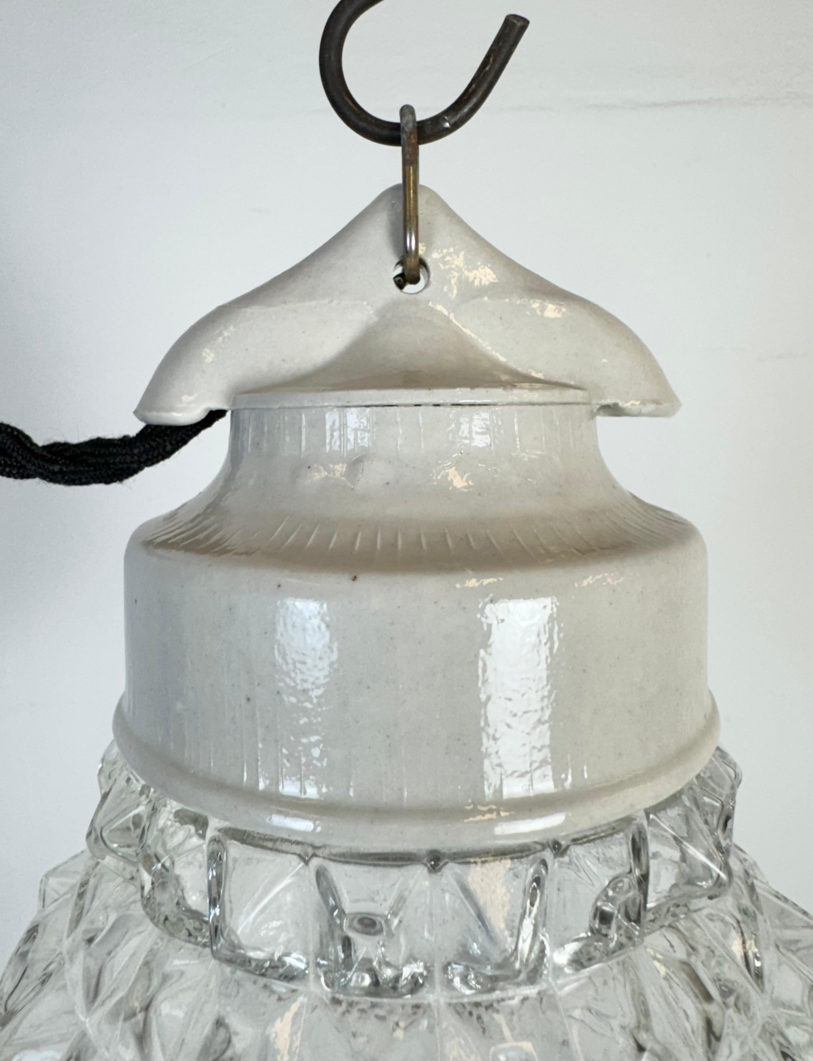 Ceco Lampada a sospensione in porcellana bianca vintage, anni '70 in vendita