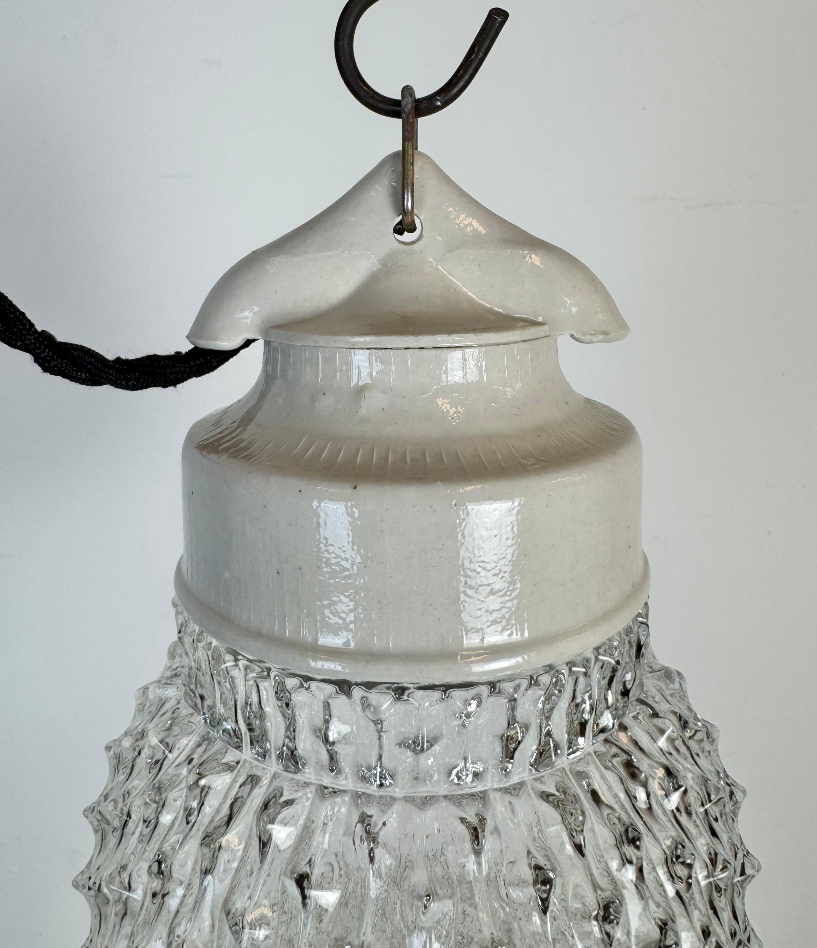 Ceco Lampada a sospensione in porcellana bianca vintage, anni '70 in vendita