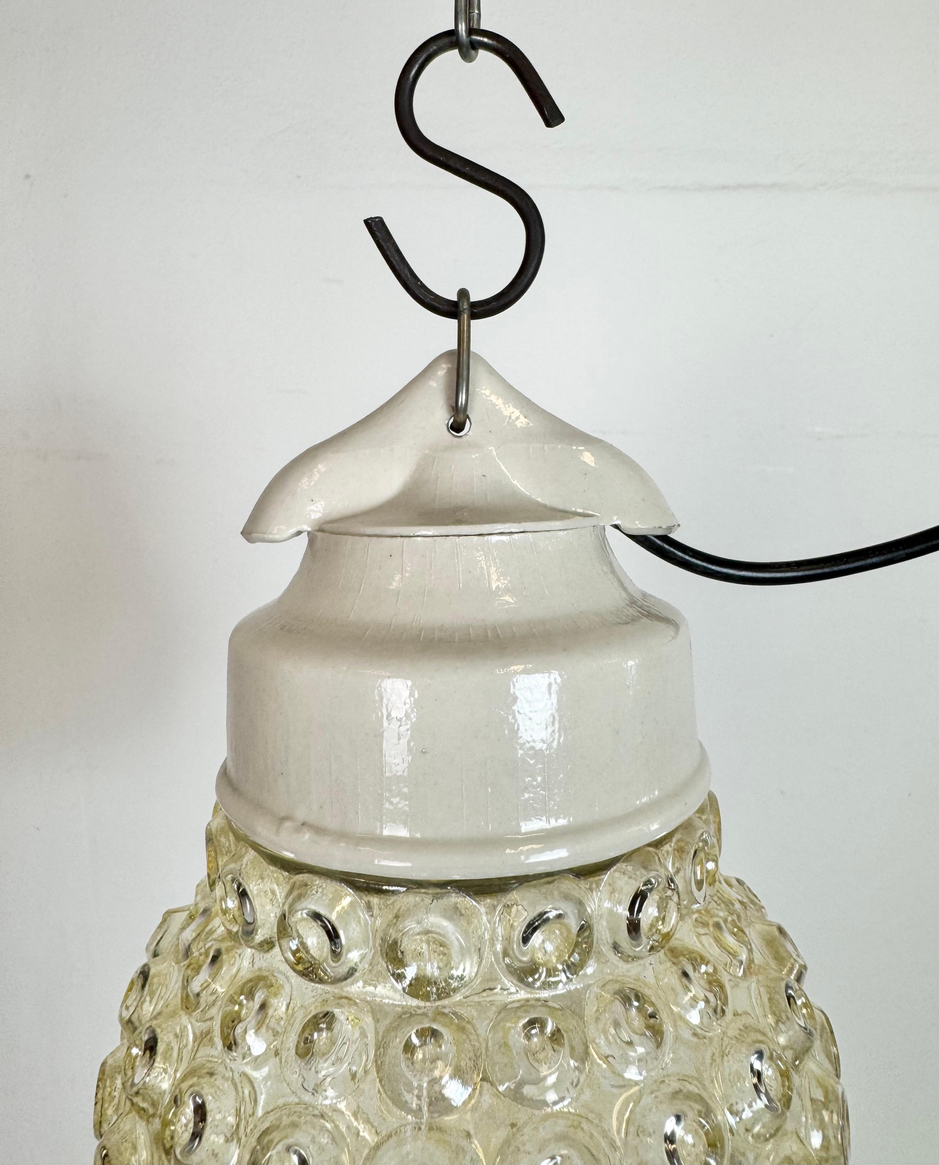 Ceco Lampada a sospensione in porcellana bianca vintage, anni '70 in vendita