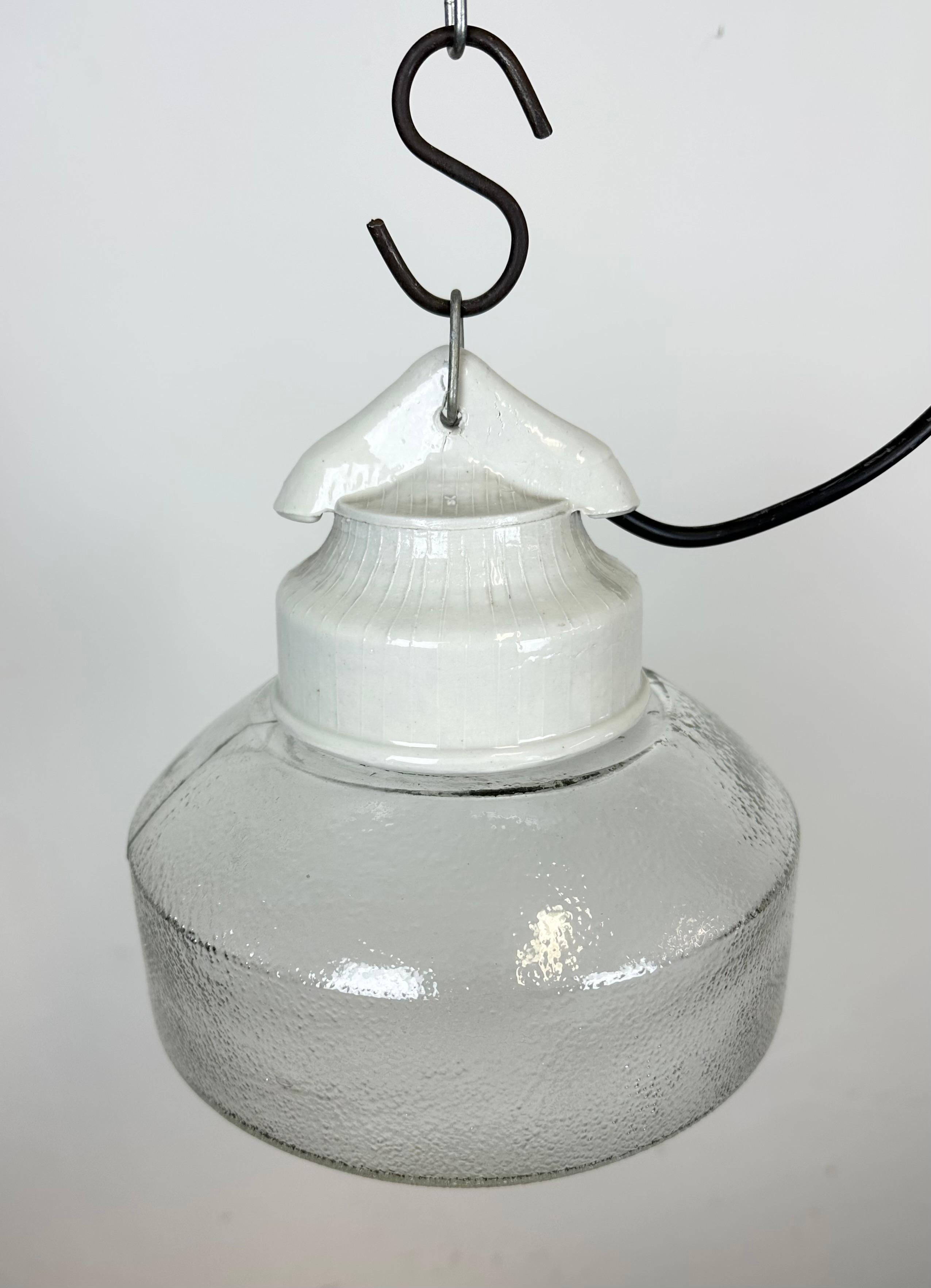 Porcelaine Lampe à suspension vintage en porcelaine blanche, années 1970 en vente