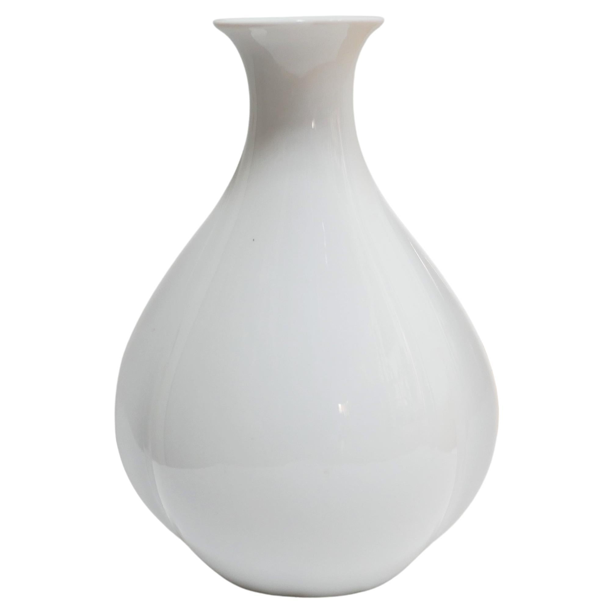 Vintage White Porcelain Vase by the Seltmann Weiden Factory, Germany at