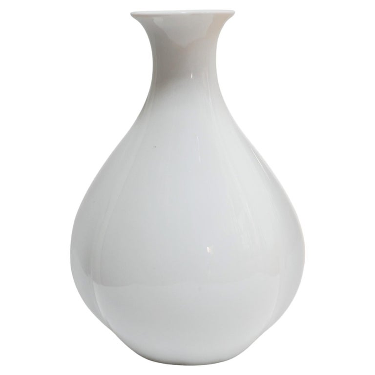 Vintage White Porcelain Vase by the Seltmann Weiden Factory, Germany For  Sale at 1stDibs