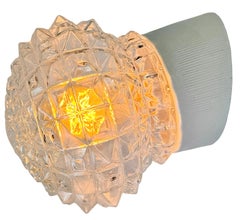 Vintage White Porcelain Wall Light, 1970s