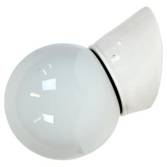Vintage White Porcelain Wall Light, 1970s