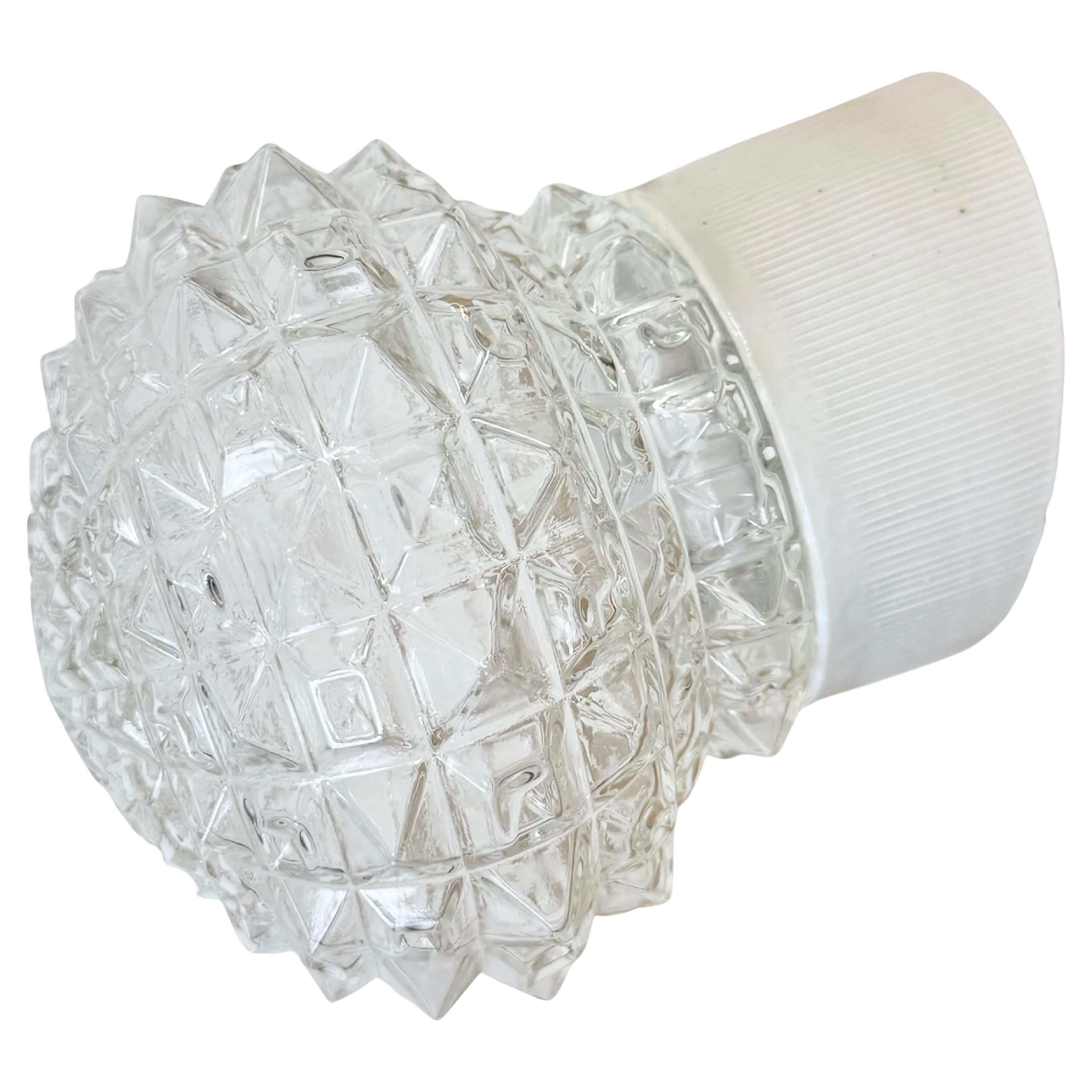 Vintage White Porcelain Wall Light, 1970s