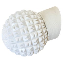 Vintage White Porcelain Wall Light, 1970s