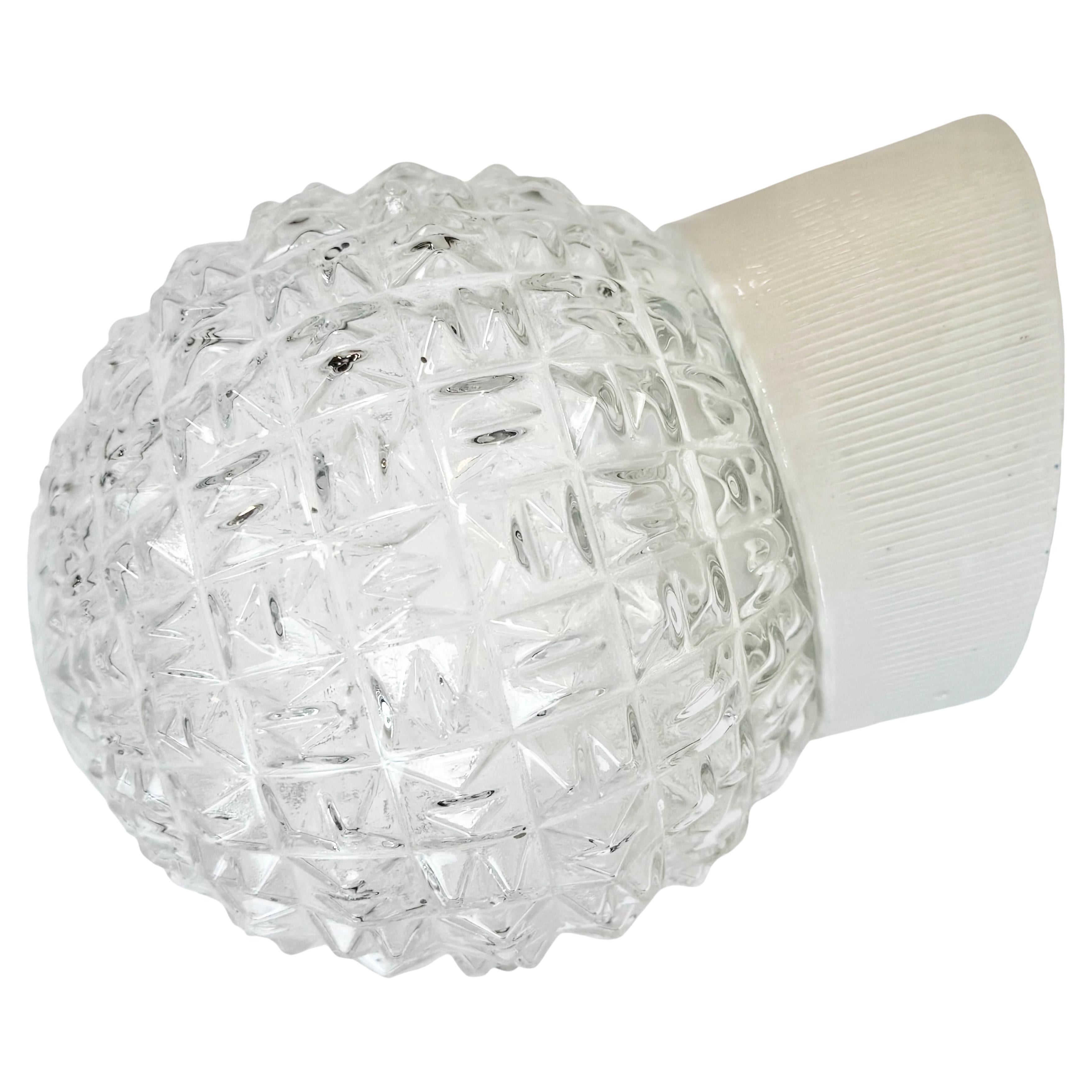 Vintage White Porcelain Wall Light, 1970s
