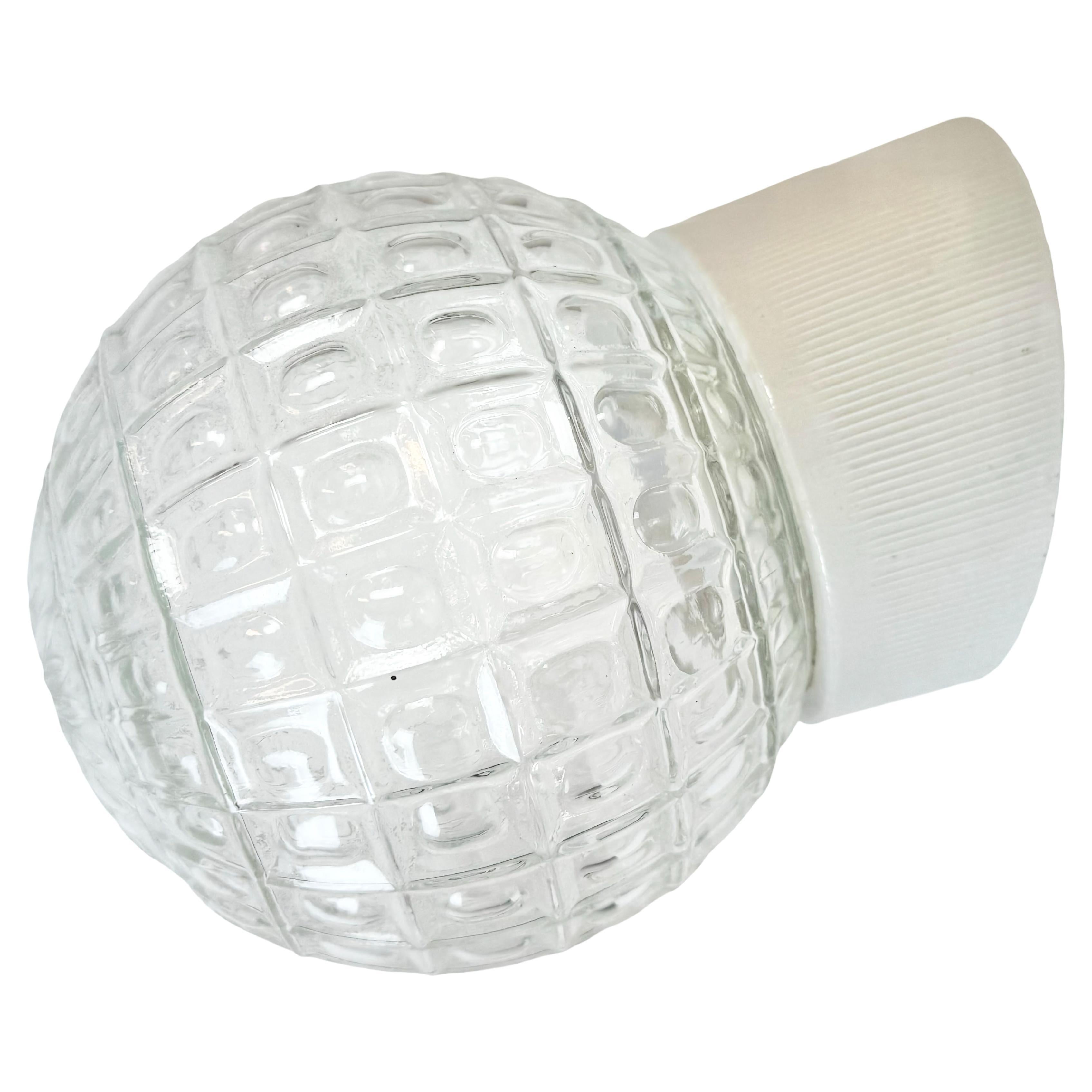 Vintage White Porcelain Wall Light, 1970s