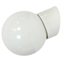 Vintage White Porcelain Wall Light, 1970s