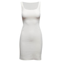 Vintage White Prada Sleeveless Bodycon Dress Size IT 38