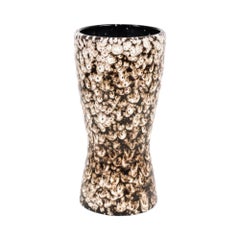 Vintage White Scheurich Vase Fat Lava Glaze 244-22