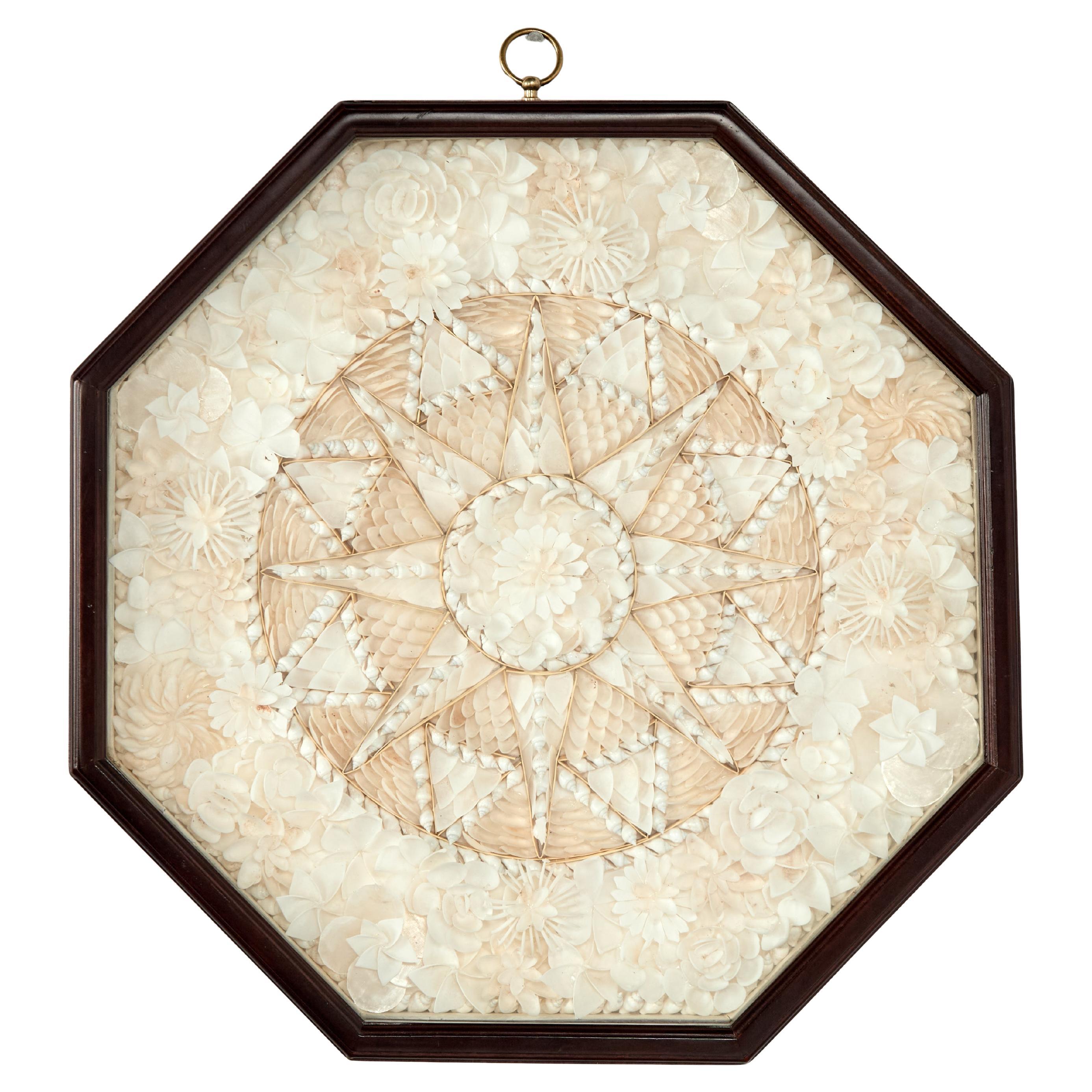 Vintage White Seashell Sailors Valentine