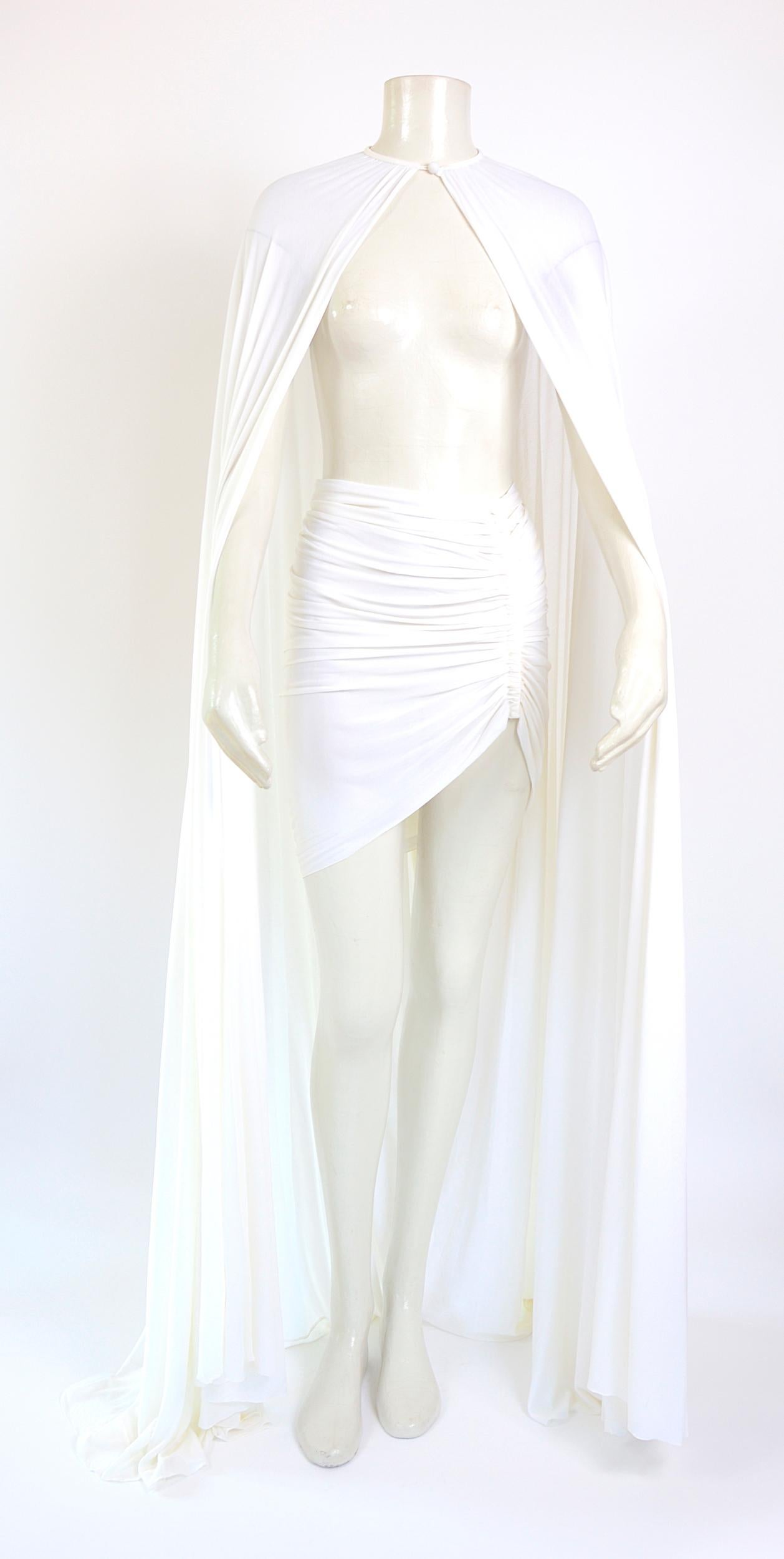 white silk cloak