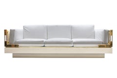 Vintage White Sofa Designed by Charles Hollis Jones, 1970s