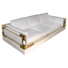 Vintage White Sofa Designed by Charles Hollis Jones, 1970s