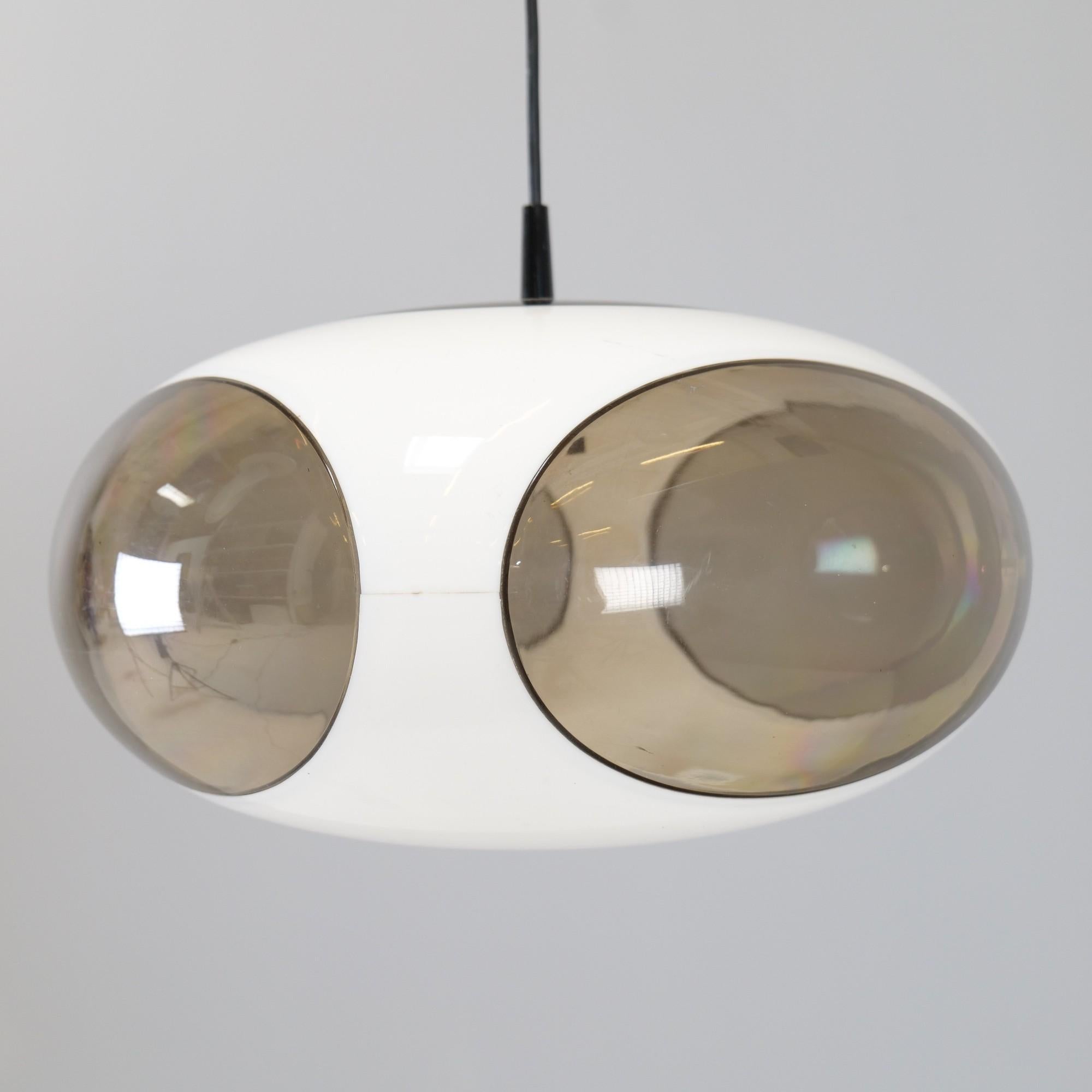 Space Age vintage white space age ceiling lamp by massive lighting style of Luigi Colani