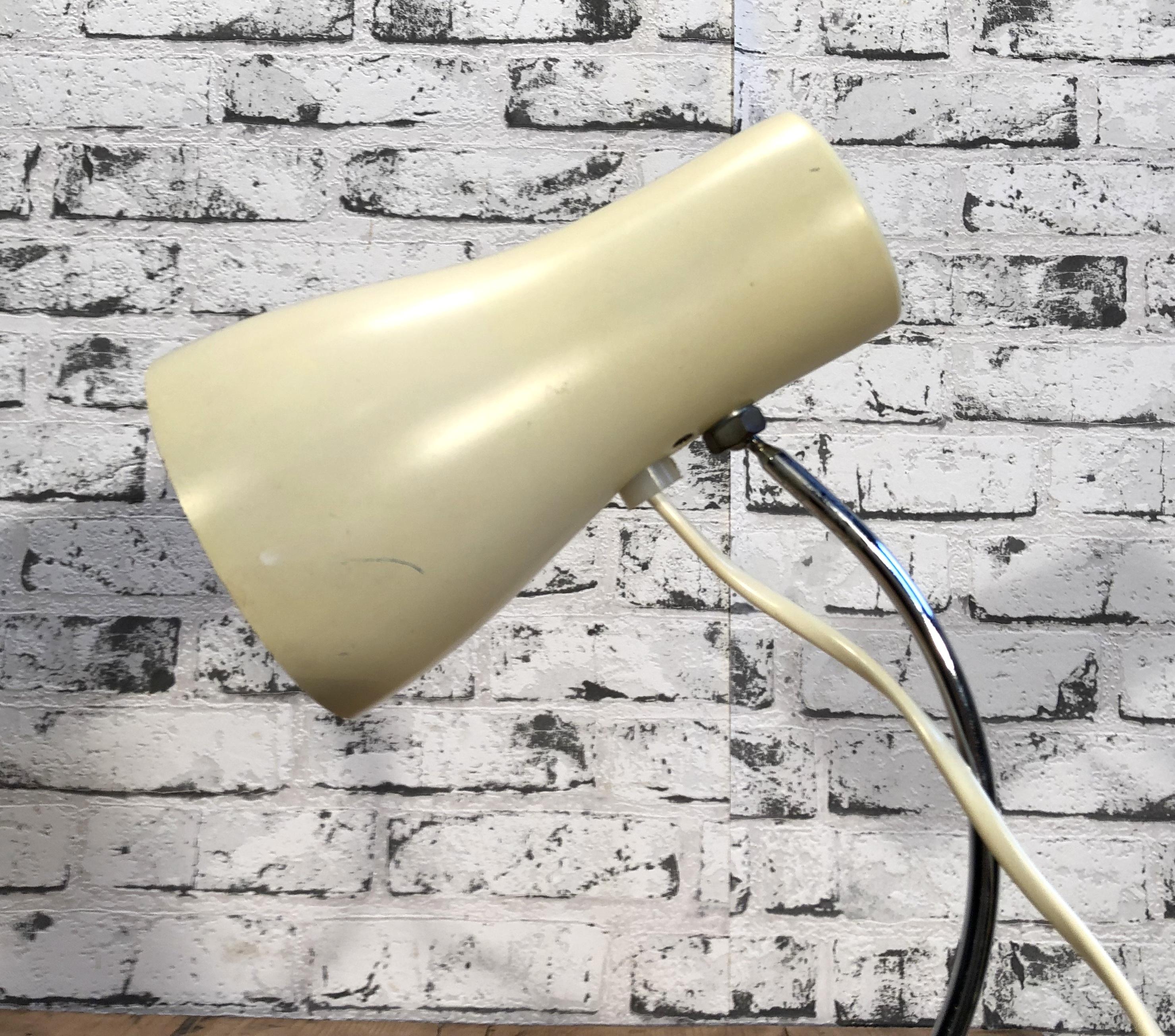 Lacquered Vintage White Table Lamp by Josef Hurka for Napako, 1960s