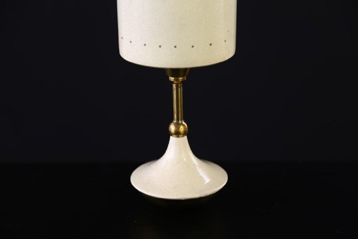 Italian Vintage White Table Lamp, Italy, 1950s