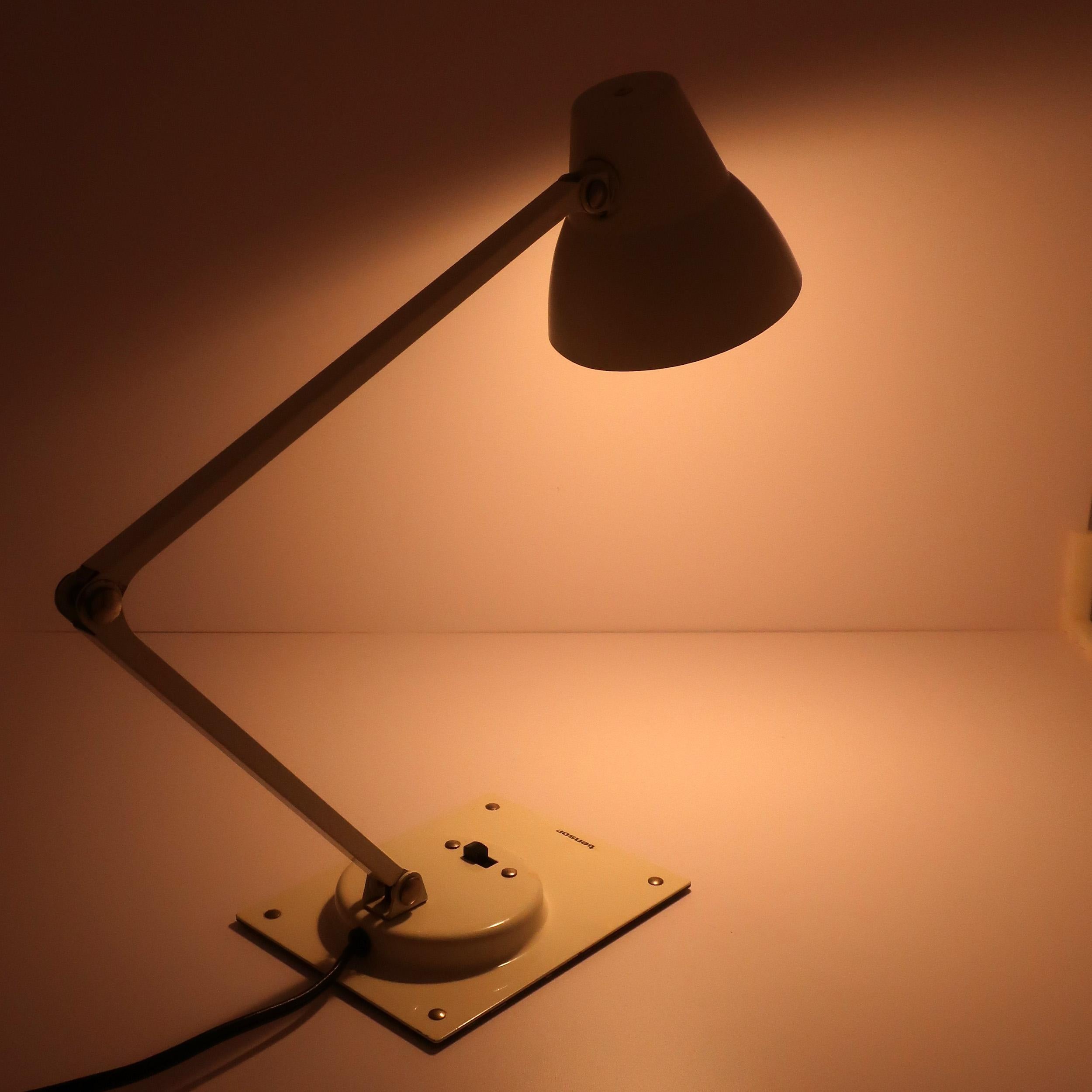 20th Century Vintage White Tensor Folding Desk Lamp