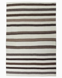 Vintage White Turkish Kilim Area Rug 9'8 x 15'5