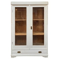 Vintage White Vitrine Cabinet