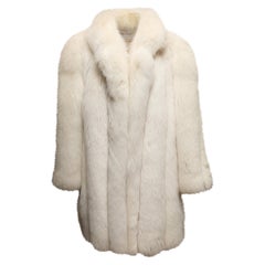 Vintage White Weinstein's Fur-Faire Fox Fur Coat Size US M