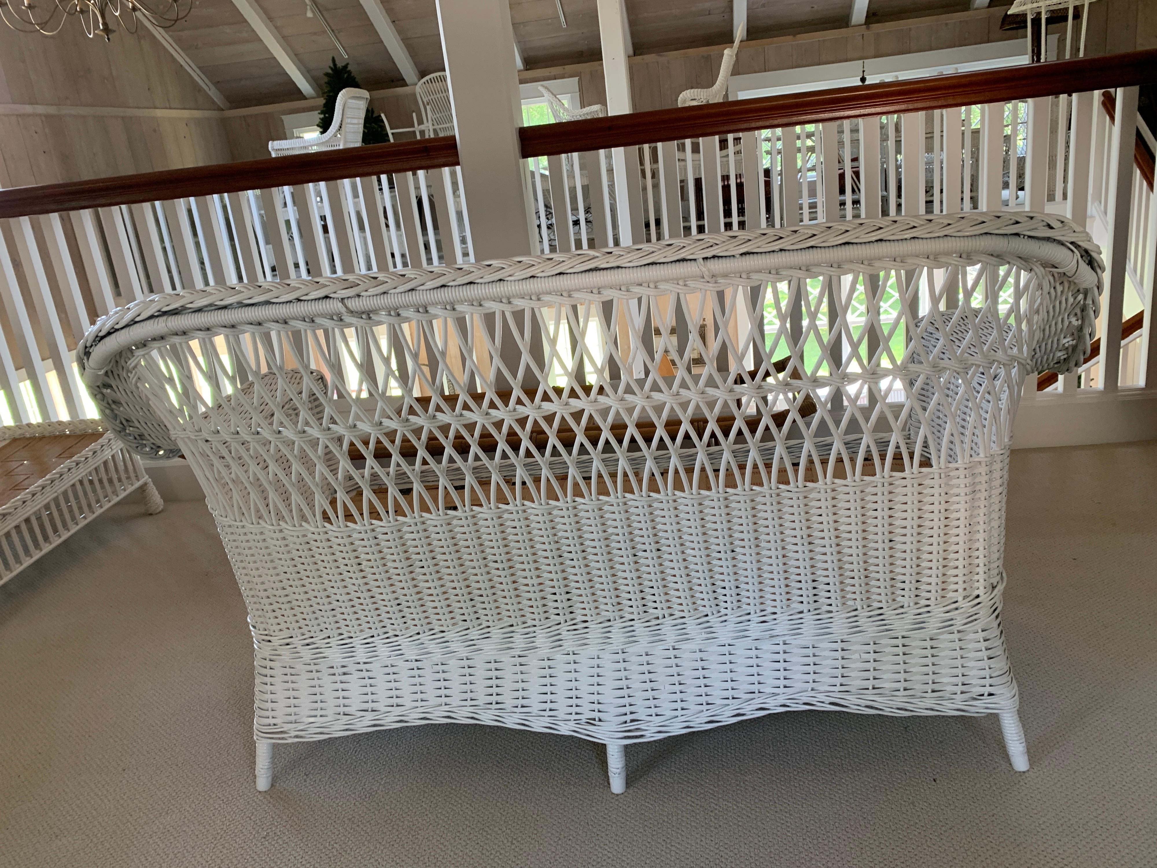 vintage wicker couch