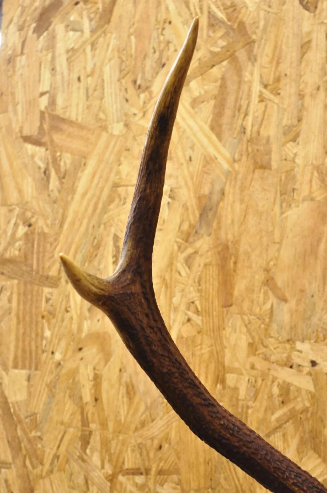 Horn Vintage Whitetail Deer Faux Skull Mount Antlers Taxidermy Mancave Wall Decor