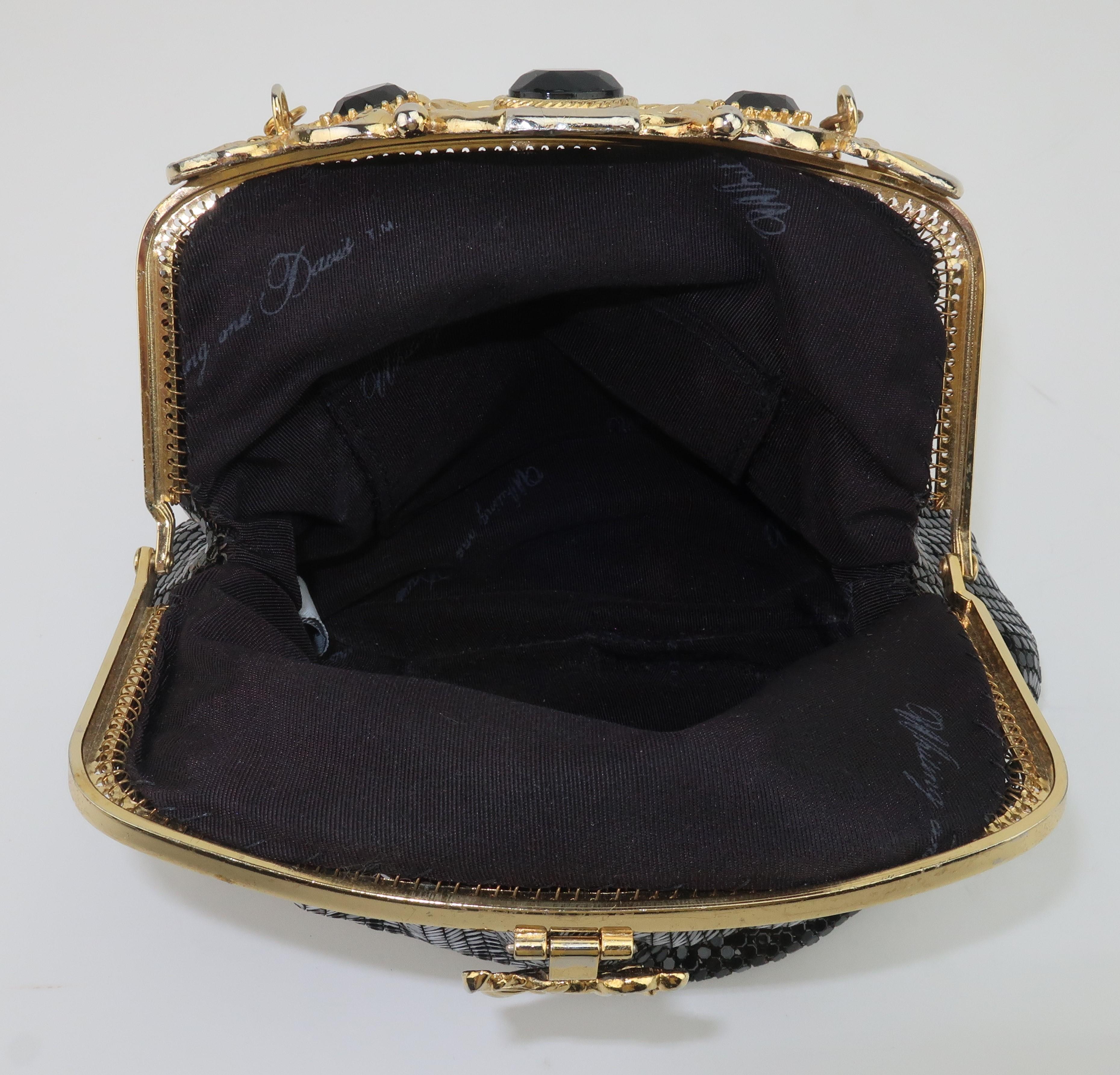 Women's Vintage Whiting & Davis Black Mesh Evening Handbag