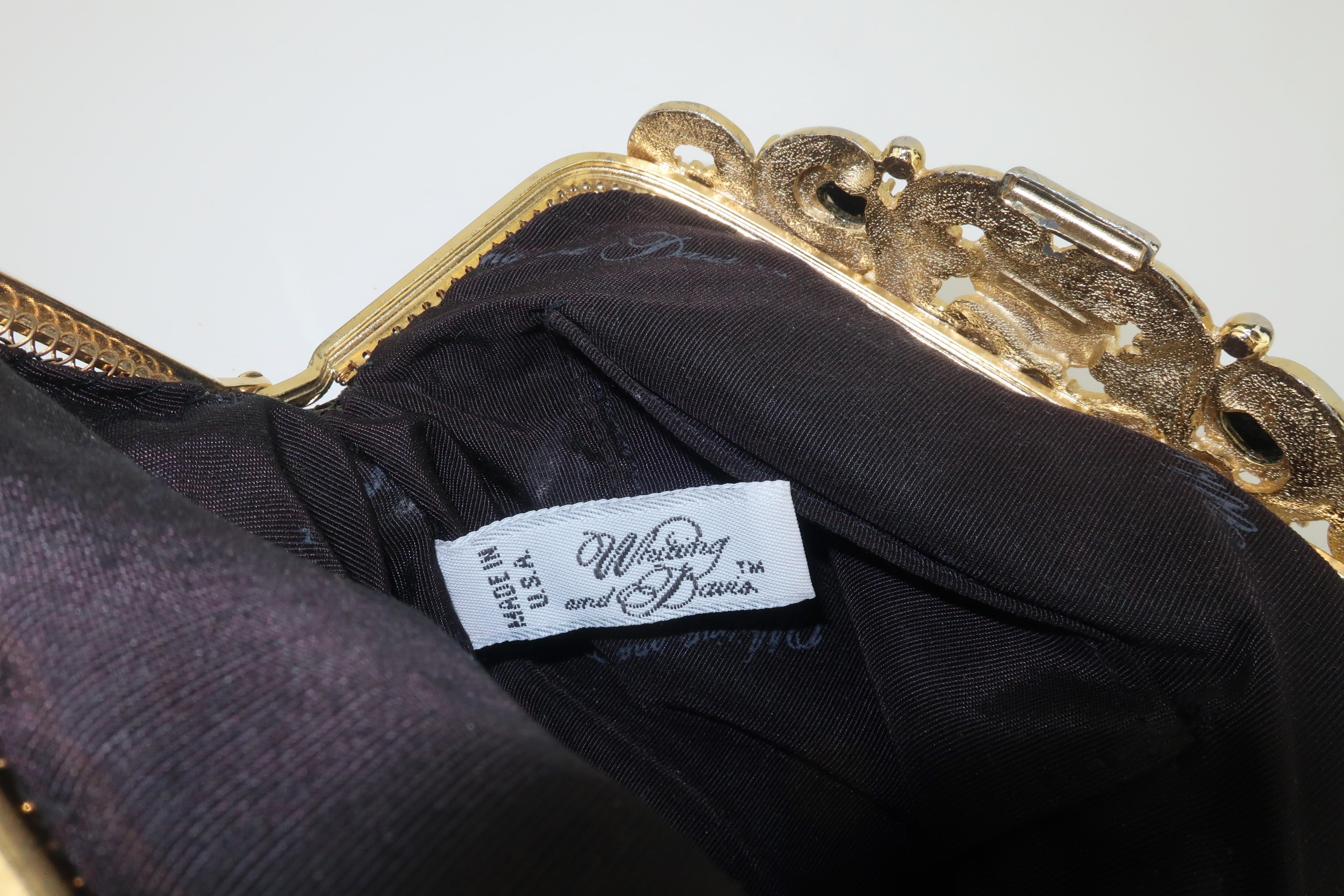 Vintage Whiting & Davis Black Mesh Evening Handbag 1