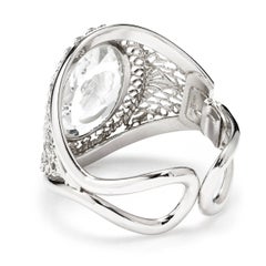 Vintage Whiting & Davis Cameo Cuff Bangle Bracelet