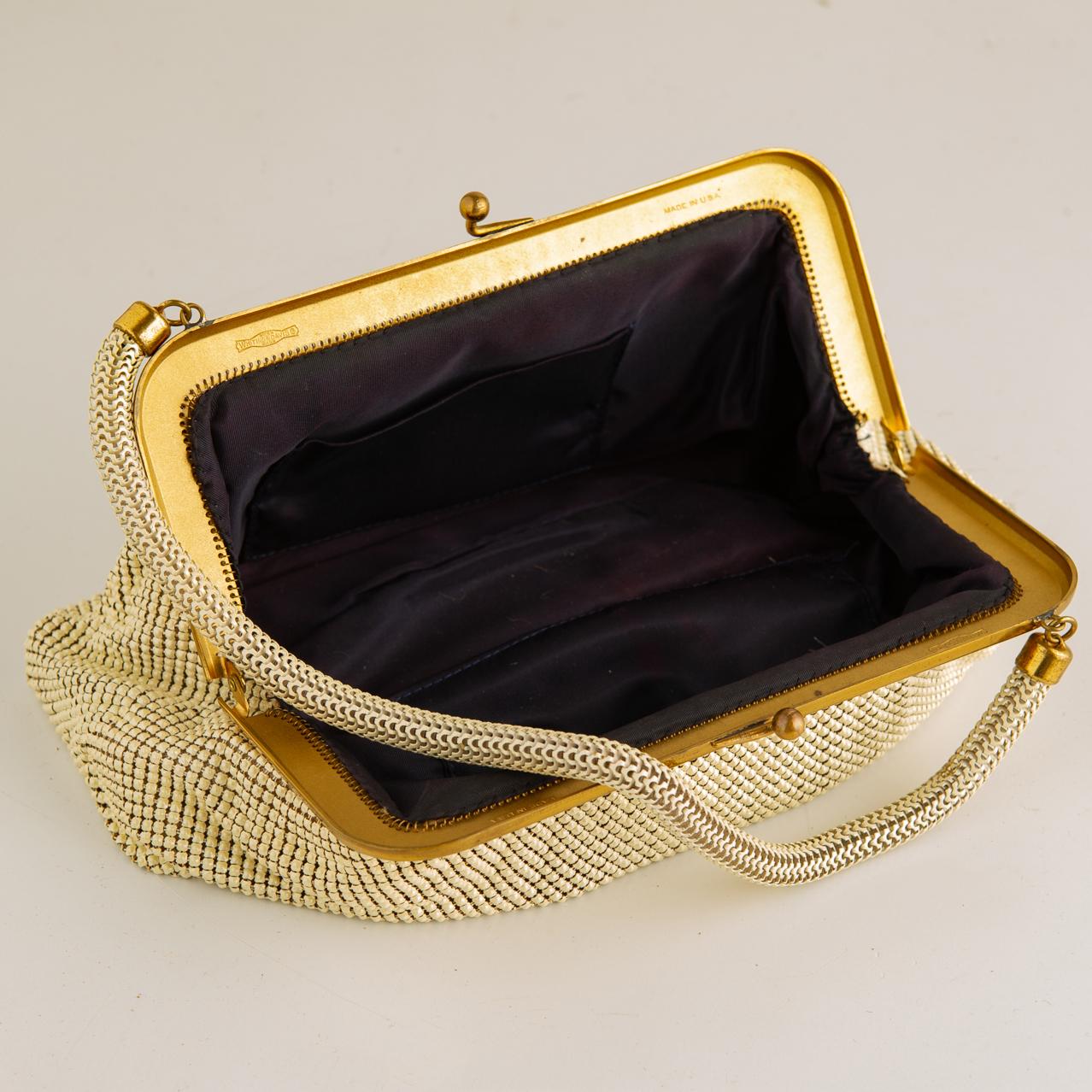 Beaded Vintage Whiting & Davis Evening Bag For Sale