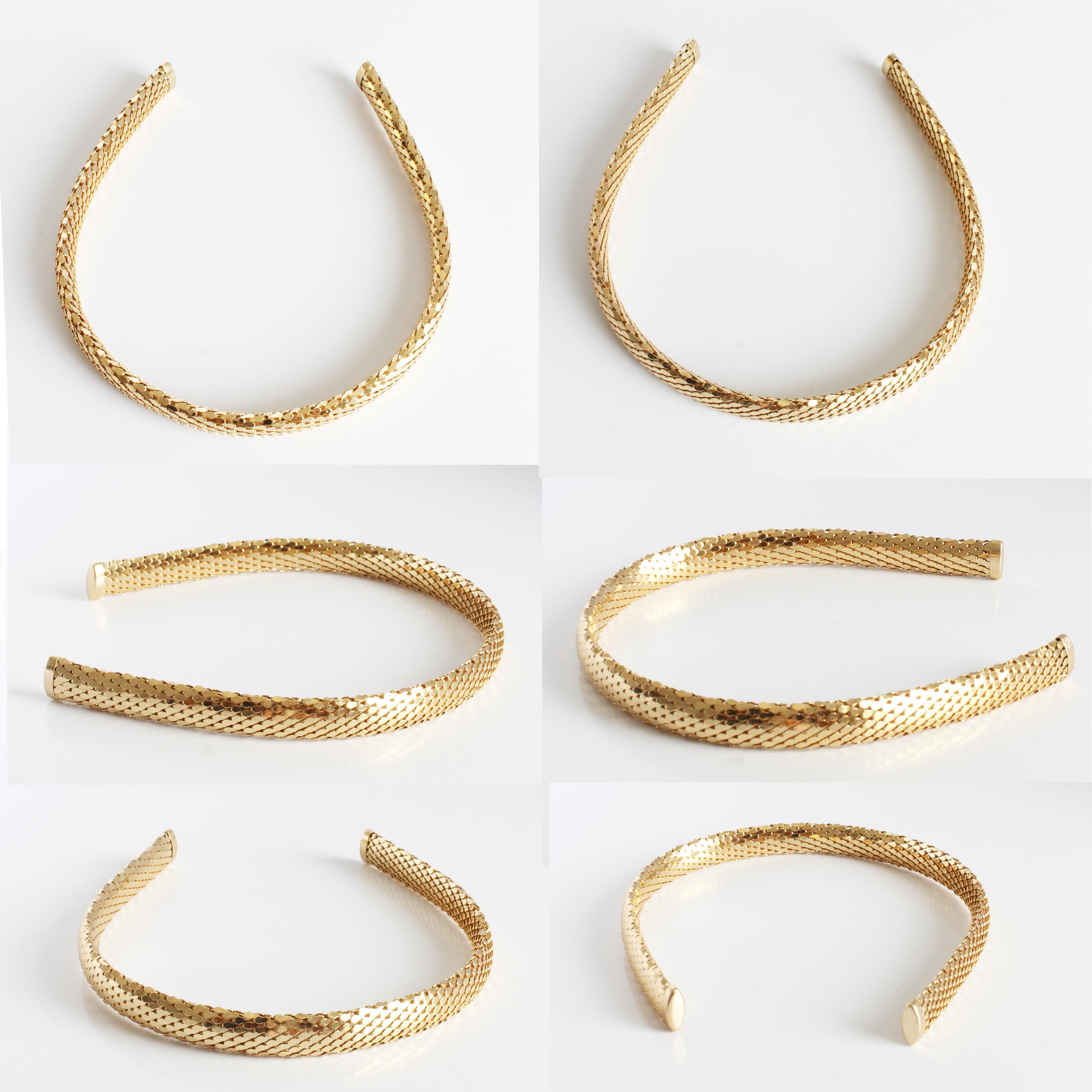 Vintage Whiting & Davis Gold Mesh Halter Top, Abendtasche und Stirnband 3pc Set im Angebot 12