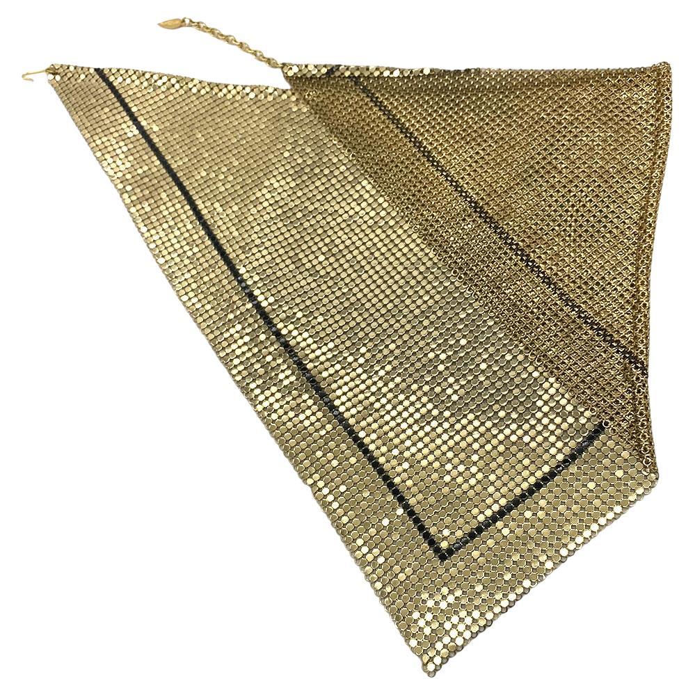 da uomo o donna Vintage Whiting & Davis - Collana con sciarpa in maglia d'oro in vendita