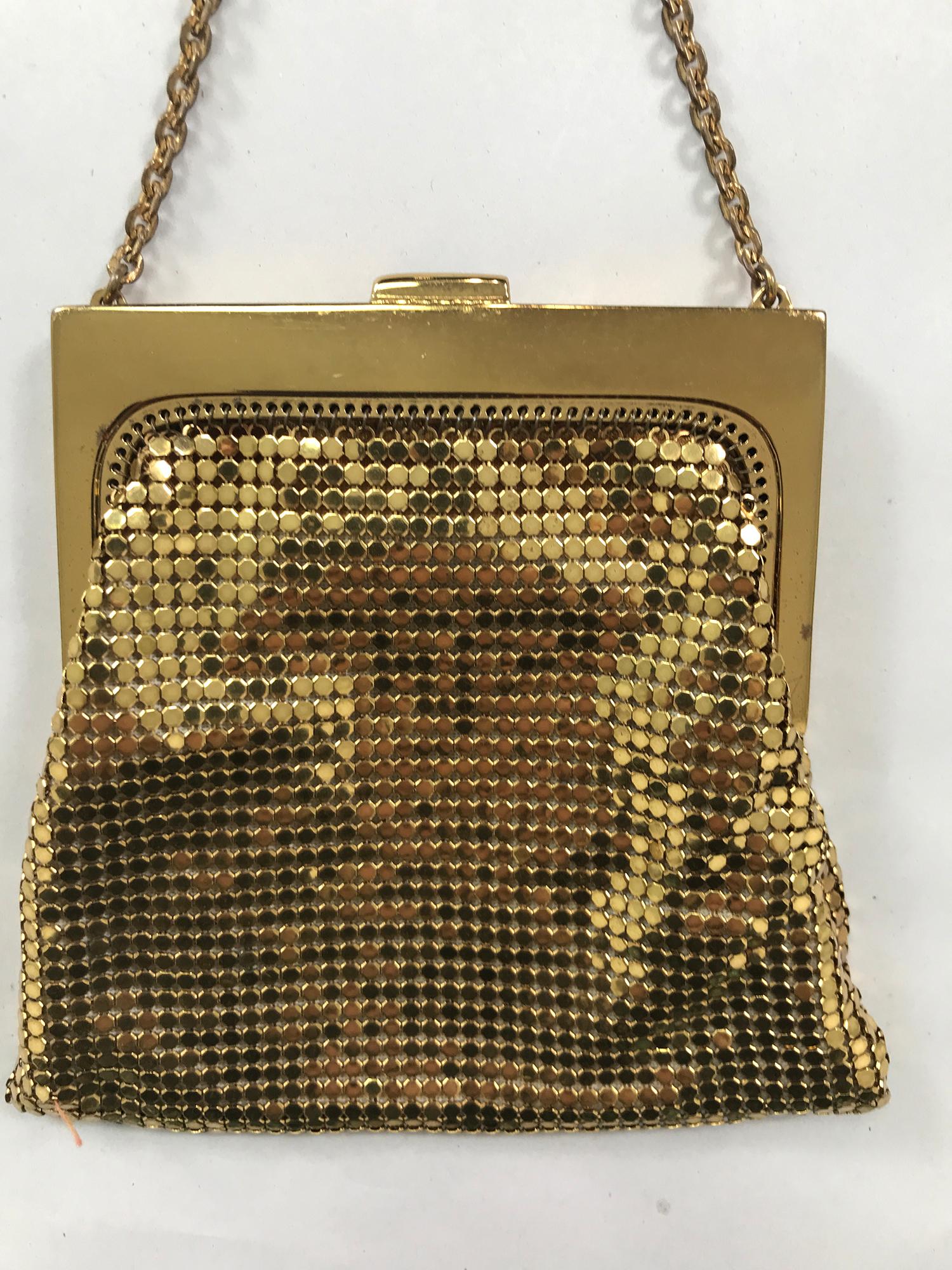 gold mesh evening bag