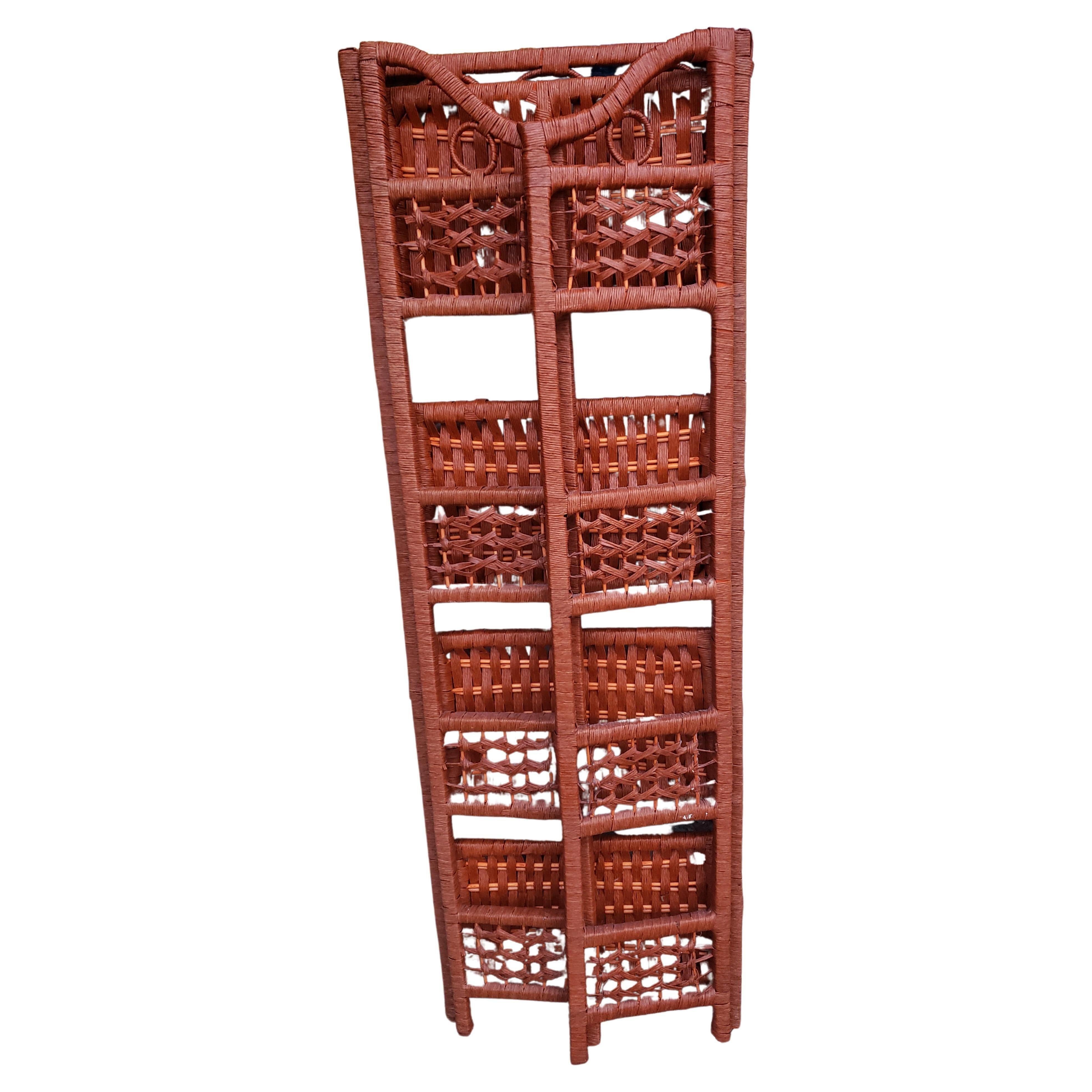 Vintage Korbwaren 4 Regale faltbar Etagere in sehr gutem Zustand. Maße: 15