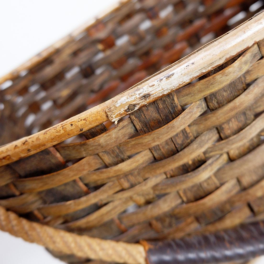 Vintage wicker and metal Magazine Holder - 1960s 2