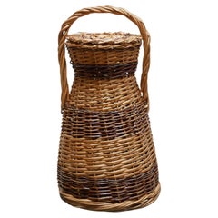 Vintage wicker and rattan basket