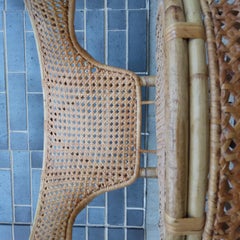 Fauteuil en osier vintage